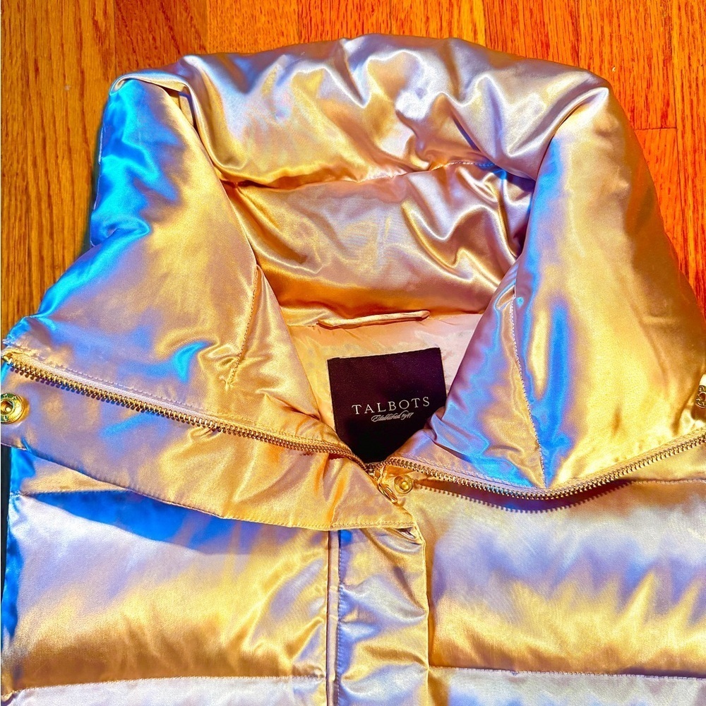 Talbots New High Collar Quilted Down Ladies Puffer Vest.WOW So Hot and Warm! 🥵🔥​ - Picture 8 of 13